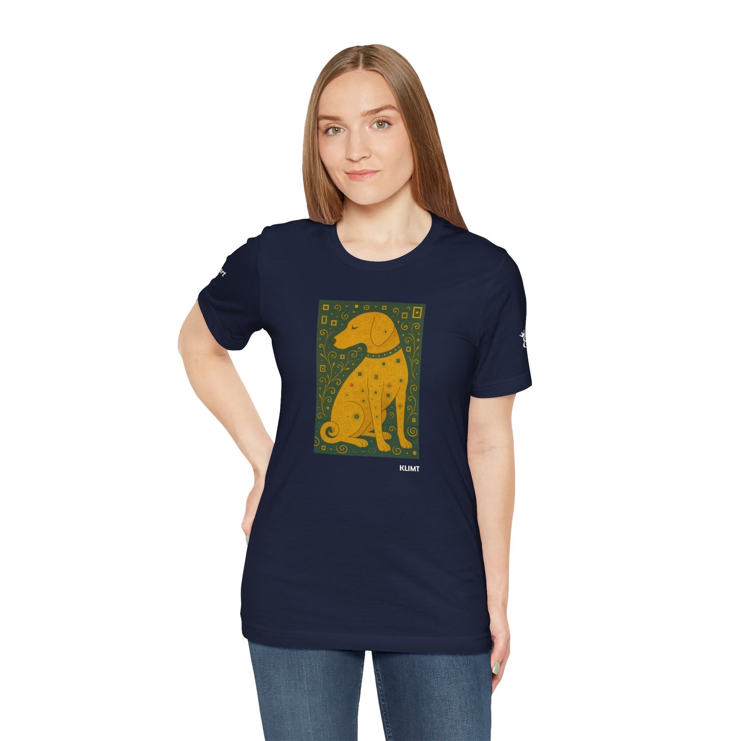 DOGART Unisex Jersey Dog T-Shirt - KLIMT - Iconic Painting Reimagined with Dogs