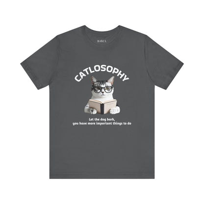 Catlosophy Unisex Jersey Short Sleeve Tee –  "Let the dog bark" Design