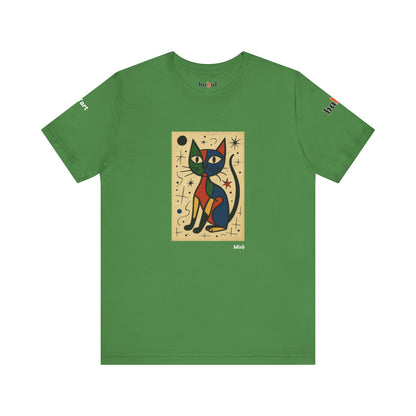 CATART Unisex Jersey Cat T-Shirt - MIRO - Iconic Painting Reimagined with Cats