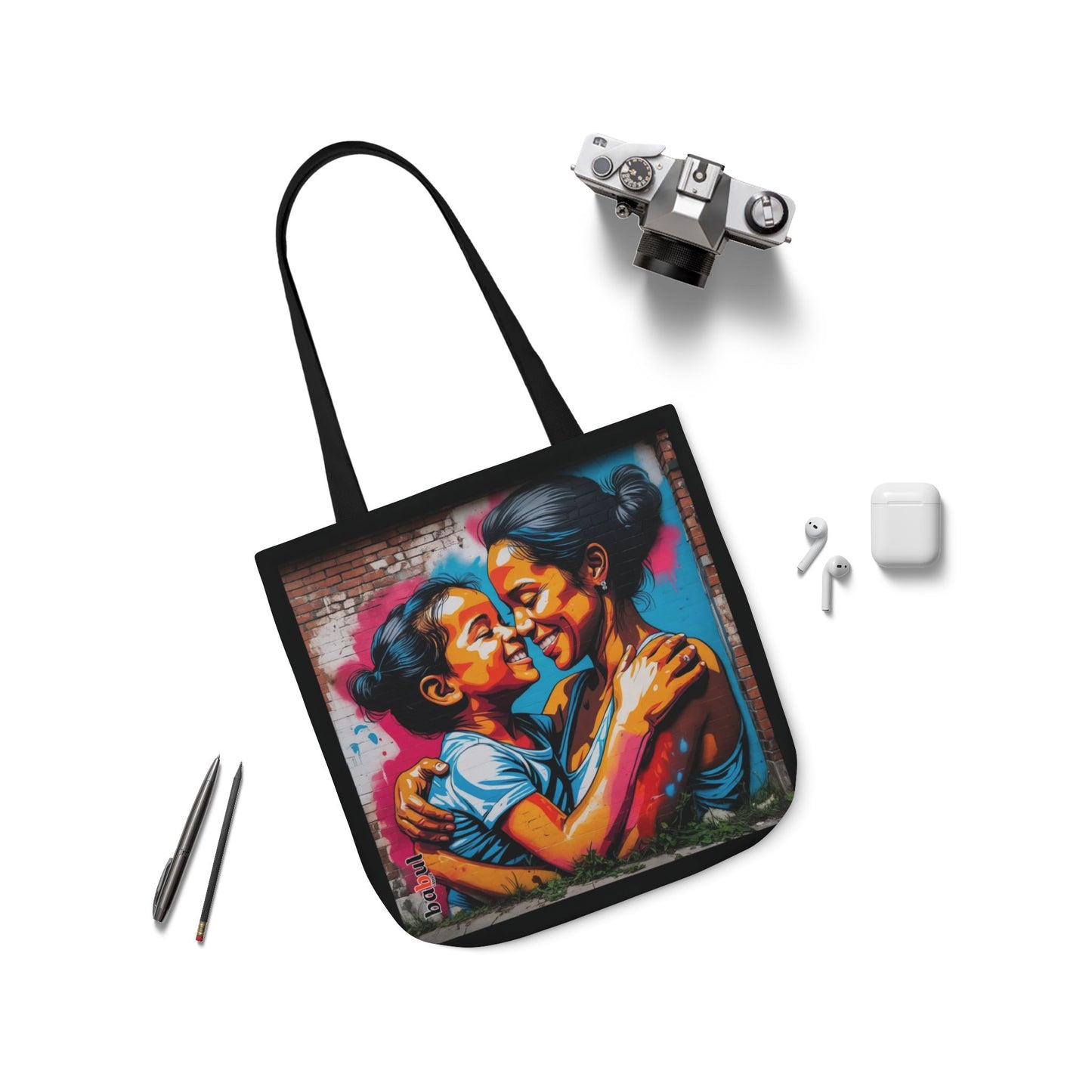 Artistic Surge - Eco-Friendly Canvas Tote Bag - SMILING HUG