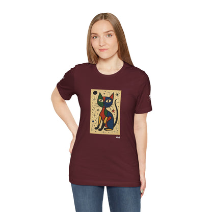 CATART Unisex Jersey Cat T-Shirt - MIRO - Iconic Painting Reimagined with Cats