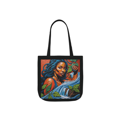 Artistic Surge - Eco-Friendly Canvas Tote Bag - WOMAN WITH WATER