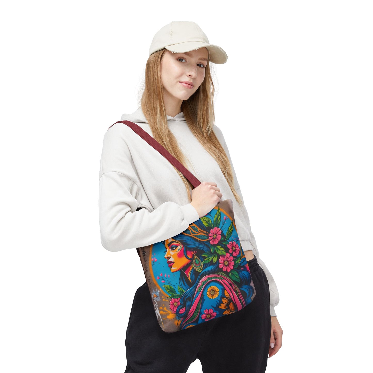 Artistic Surge - Eco-Friendly Canvas Tote Bag - FLOWERING WOMAN