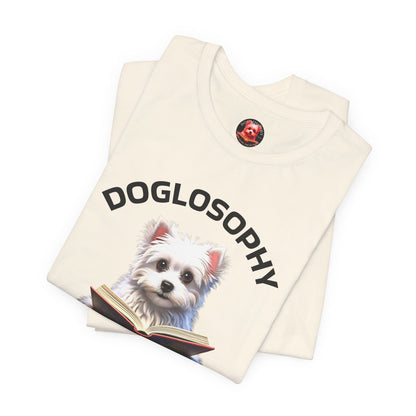 Doglosophy Unisex Jersey Short Sleeve Tee –  "A Dog's wisdom is simple" Design