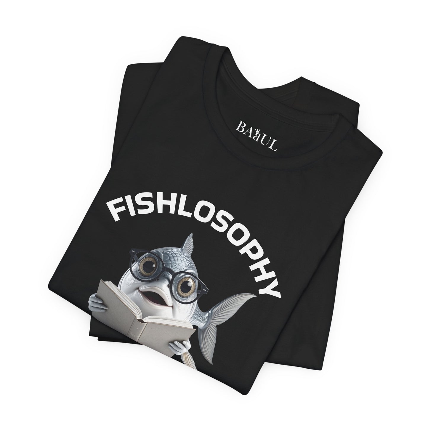 Fishlosophy Unisex Jersey Short Sleeve Tee –  Only Dead Fish go with the Flow