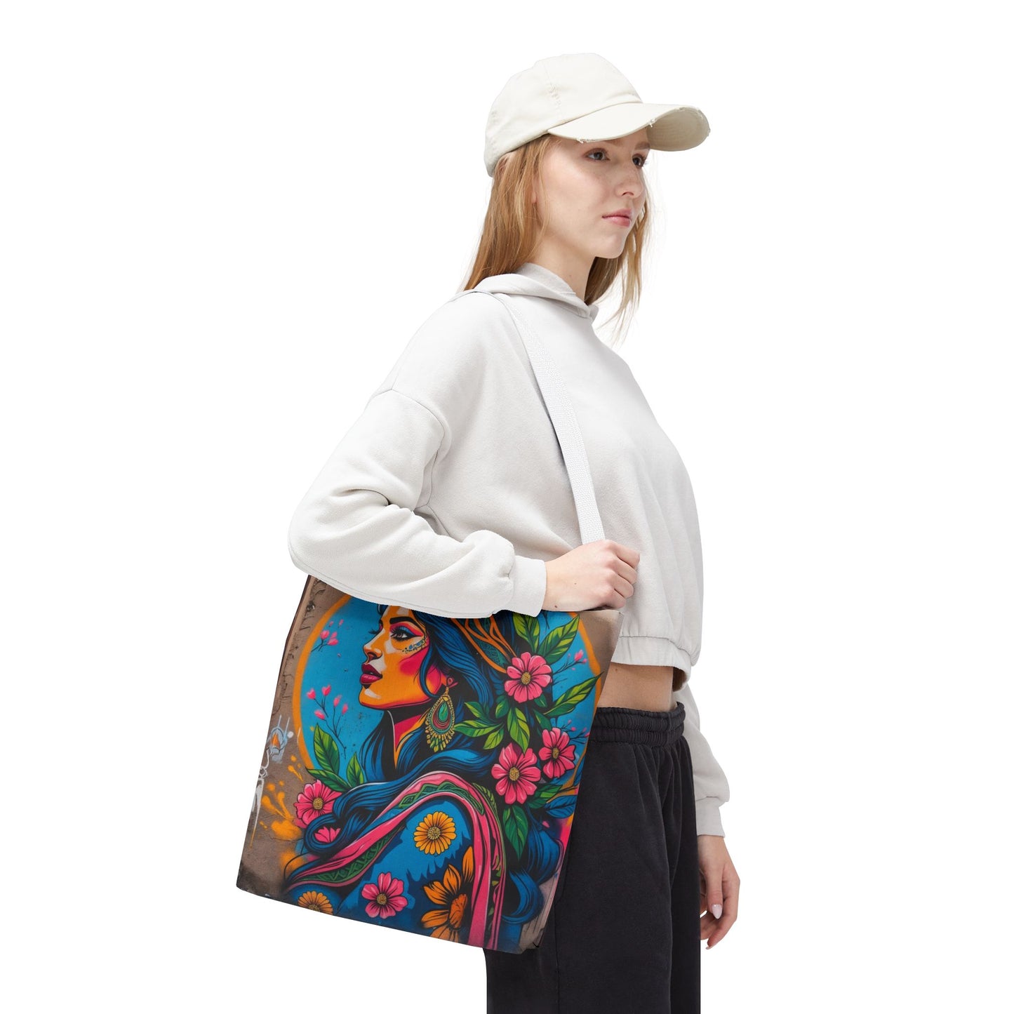 Artistic Surge - Eco-Friendly Canvas Tote Bag - FLOWERING WOMAN