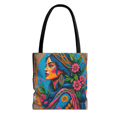Artistic Surge - Eco-Friendly Canvas Tote Bag - FLOWERING WOMAN