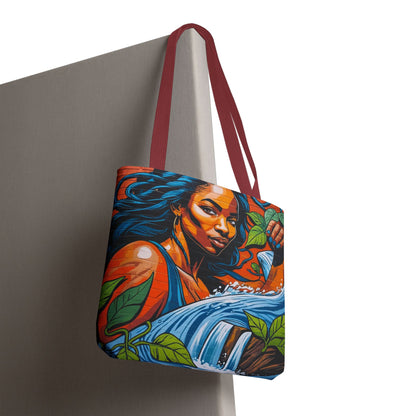 Artistic Surge - Eco-Friendly Canvas Tote Bag - WOMAN WITH WATER