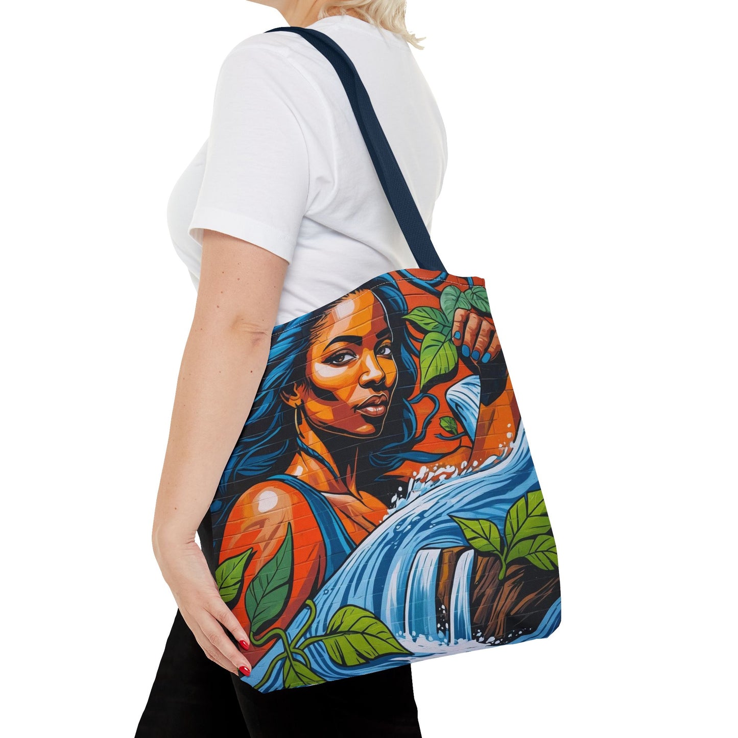 Artistic Surge - Eco-Friendly Canvas Tote Bag - WOMAN WITH WATER