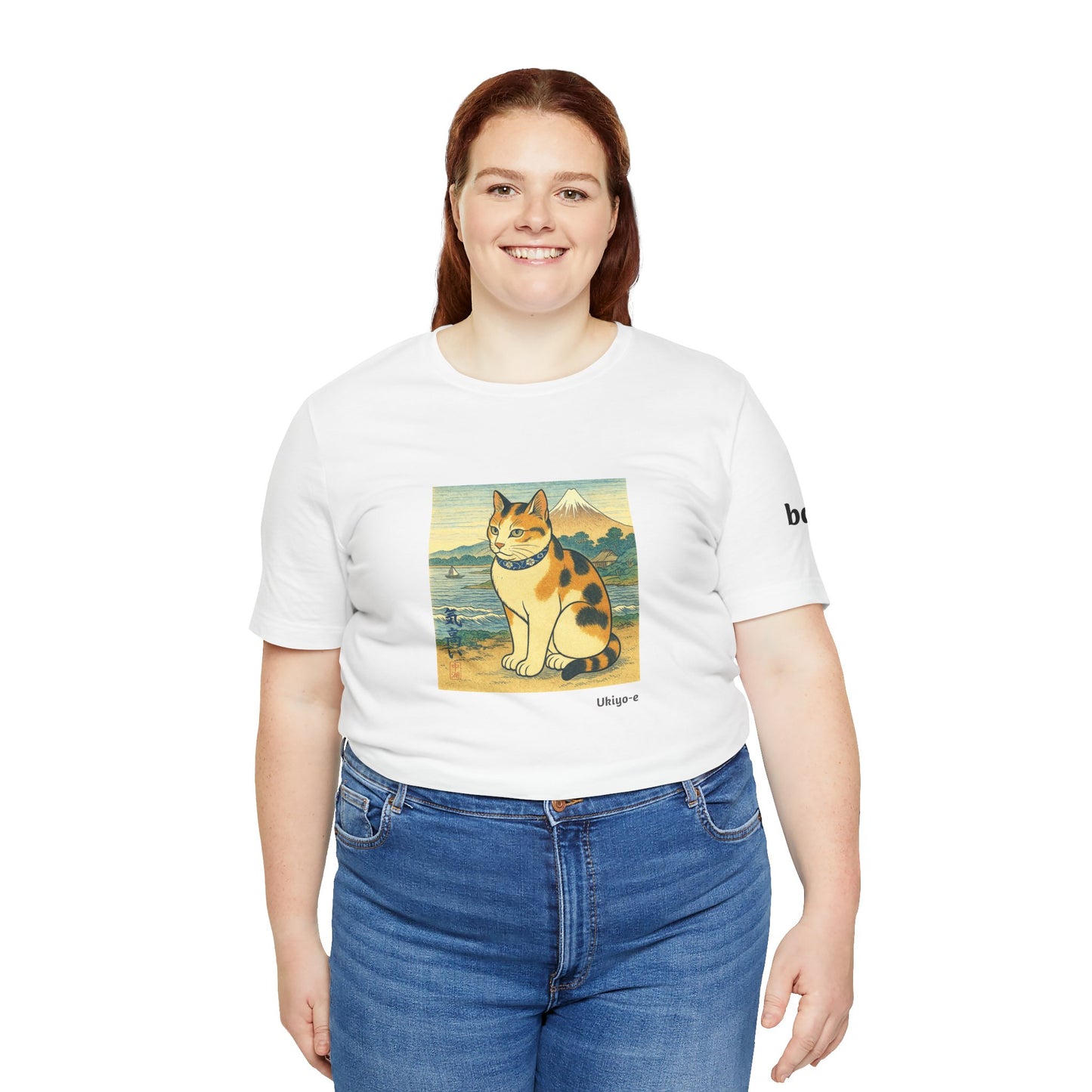 CATART Unisex Jersey Cat T-Shirt - UKIYO-E Japanese art Style - Iconic Painting Reimagined with Cats