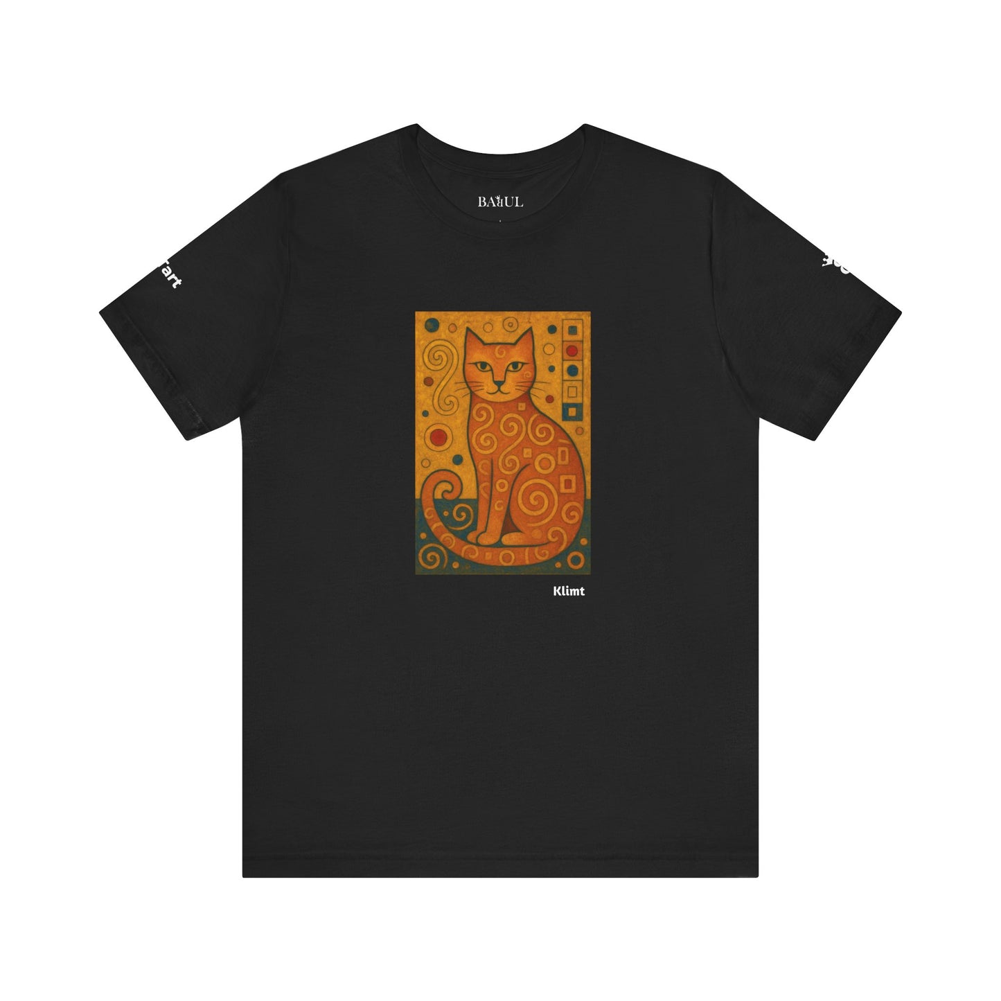 CATART Unisex Jersey Cat T-Shirt - KLIMT - Iconic Painting Reimagined with Cats