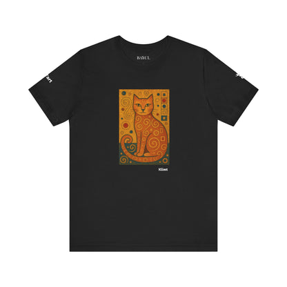 CATART Unisex Jersey Cat T-Shirt - KLIMT - Iconic Painting Reimagined with Cats