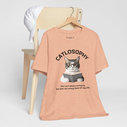 Catlosophy Unisex Jersey Short Sleeve Tee –  "You can't please everyone" Design