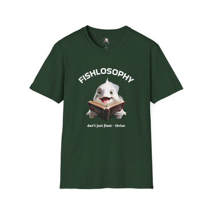 Fishlosophy Unisex T-Shirt - Ocean Vibes and Life's Questions Design - PEARLS OF WISDOM FROM THE FISH WORLD