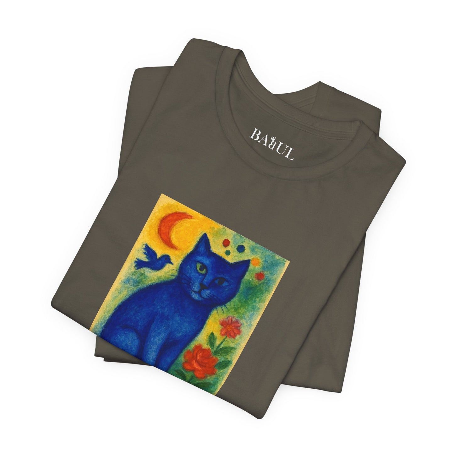 CATART Unisex Jersey Cat T-Shirt - MARC CHAGALL - Iconic Painting Reimagined with Cats