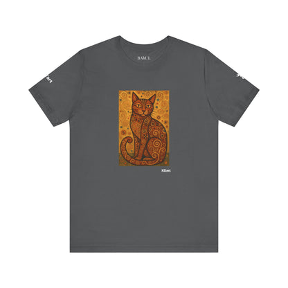 CATART Unisex Jersey Cat T-Shirt - KLIMT - Iconic Painting Reimagined with Cats