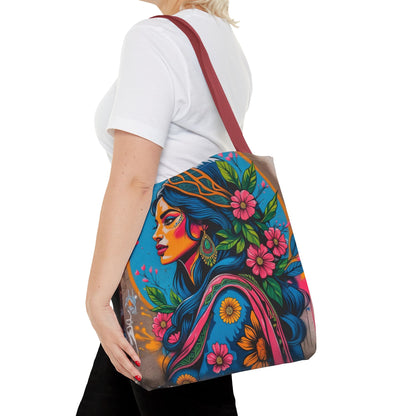 Artistic Surge - Eco-Friendly Canvas Tote Bag - FLOWERING WOMAN