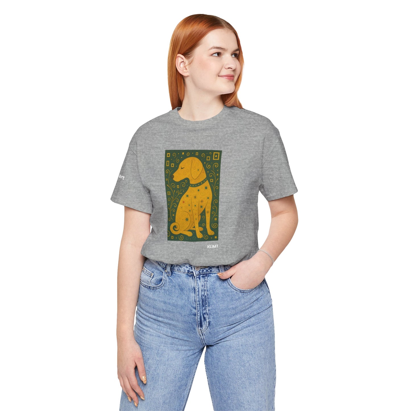 DOGART Unisex Jersey Dog T-Shirt - KLIMT - Iconic Painting Reimagined with Dogs