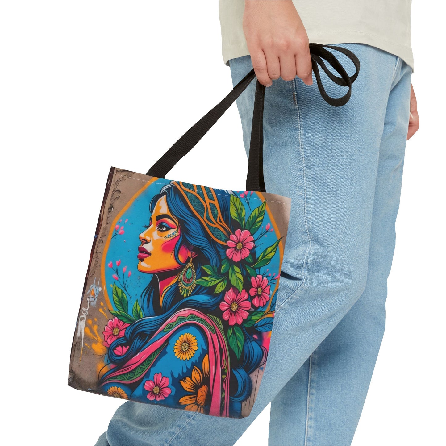 Artistic Surge - Eco-Friendly Canvas Tote Bag - FLOWERING WOMAN