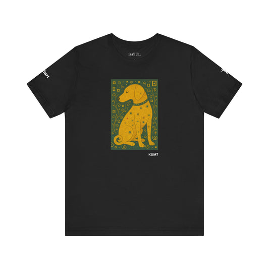 DOGART Unisex Jersey Dog T-Shirt - KLIMT - Iconic Painting Reimagined with Dogs