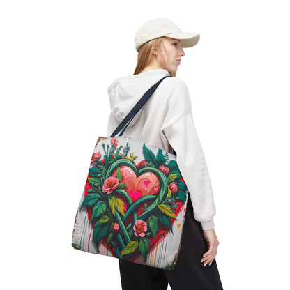 Artistic Surge - Eco-Friendly Canvas Tote Bag - HEARTS OF LOVE