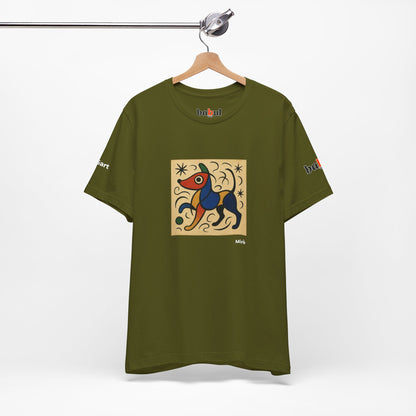 DOGART Unisex Jersey Dog T-Shirt - MIRO - Iconic Painting Reimagined with Dogs