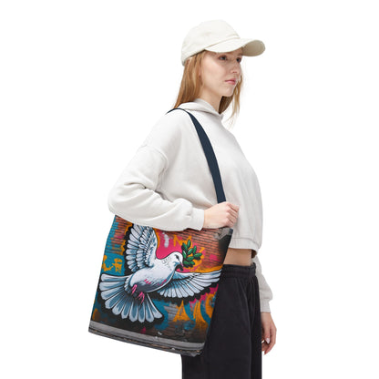Artistic Surge - Eco-Friendly Canvas Tote Bag - PEACE
