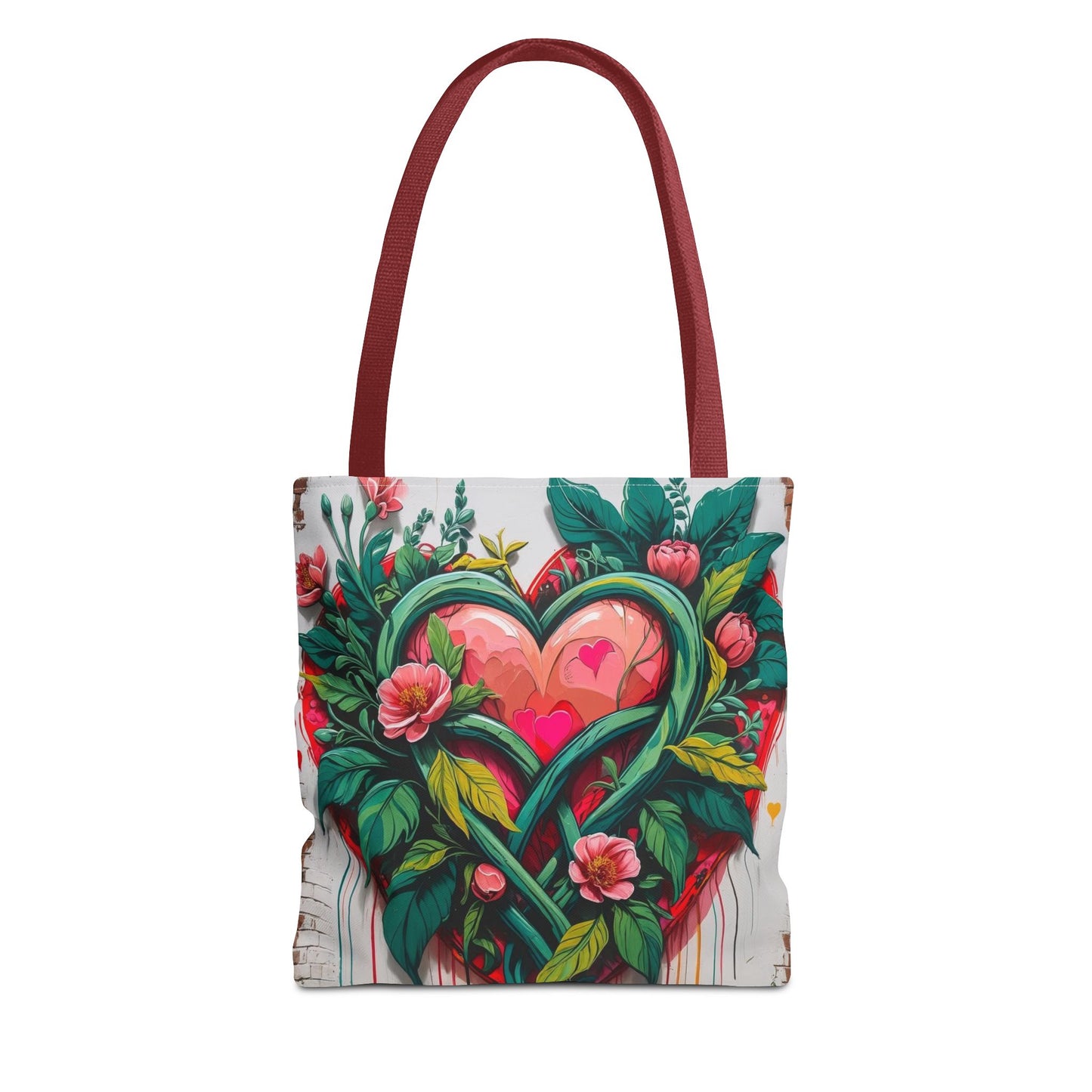 Artistic Surge - Eco-Friendly Canvas Tote Bag - HEARTS OF LOVE