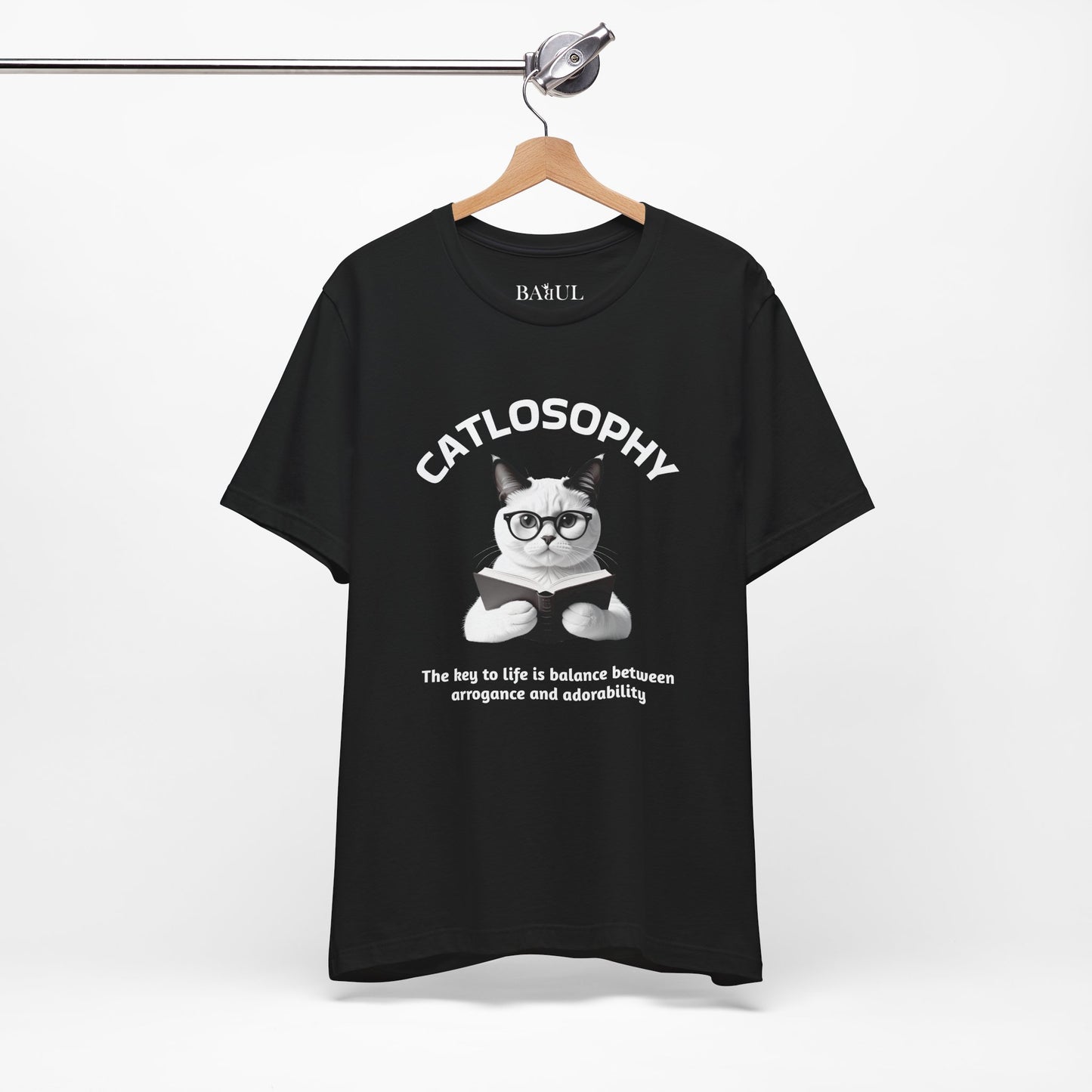 Catlosophy Unisex Jersey Short Sleeve Tee –  "The Key to Life" Design