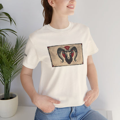 Aries - Gothic Zodiac T-Shirt. Zodiac in the Shadows