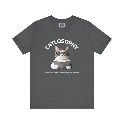 Catlosophy Unisex Jersey Short Sleeve Tee – "I am here to be loved" Design - BABUL T-Shirts