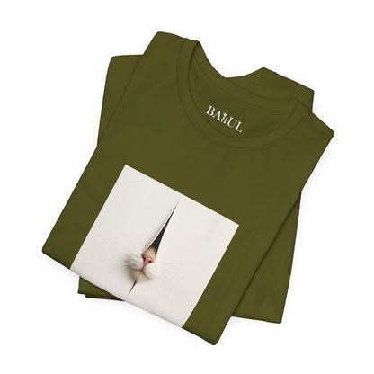 CATART Unisex Jersey Cat T-Shirt - FONTANA - Iconic Painting Reimagined with Cats