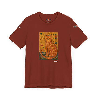 CATART Unisex Jersey Cat T-Shirt - KLIMT - Iconic Painting Reimagined with Cats