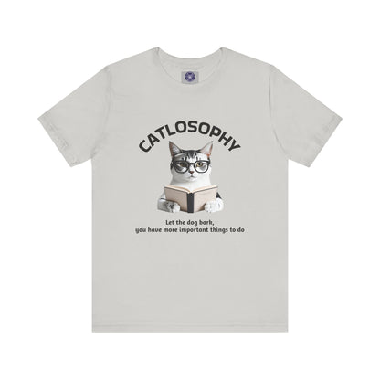 Catlosophy Unisex Jersey Short Sleeve Tee –  "Let the dog bark" Design