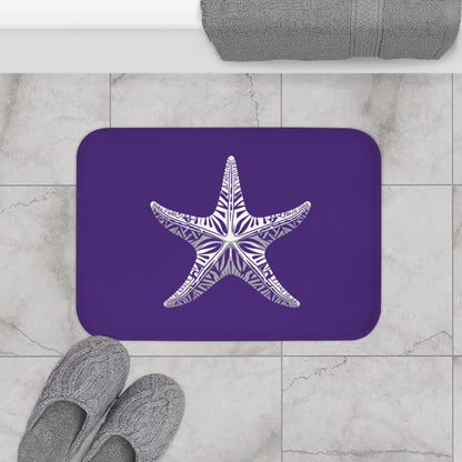 Tribal Bath Mat. Ocean Energy, Tribal Style