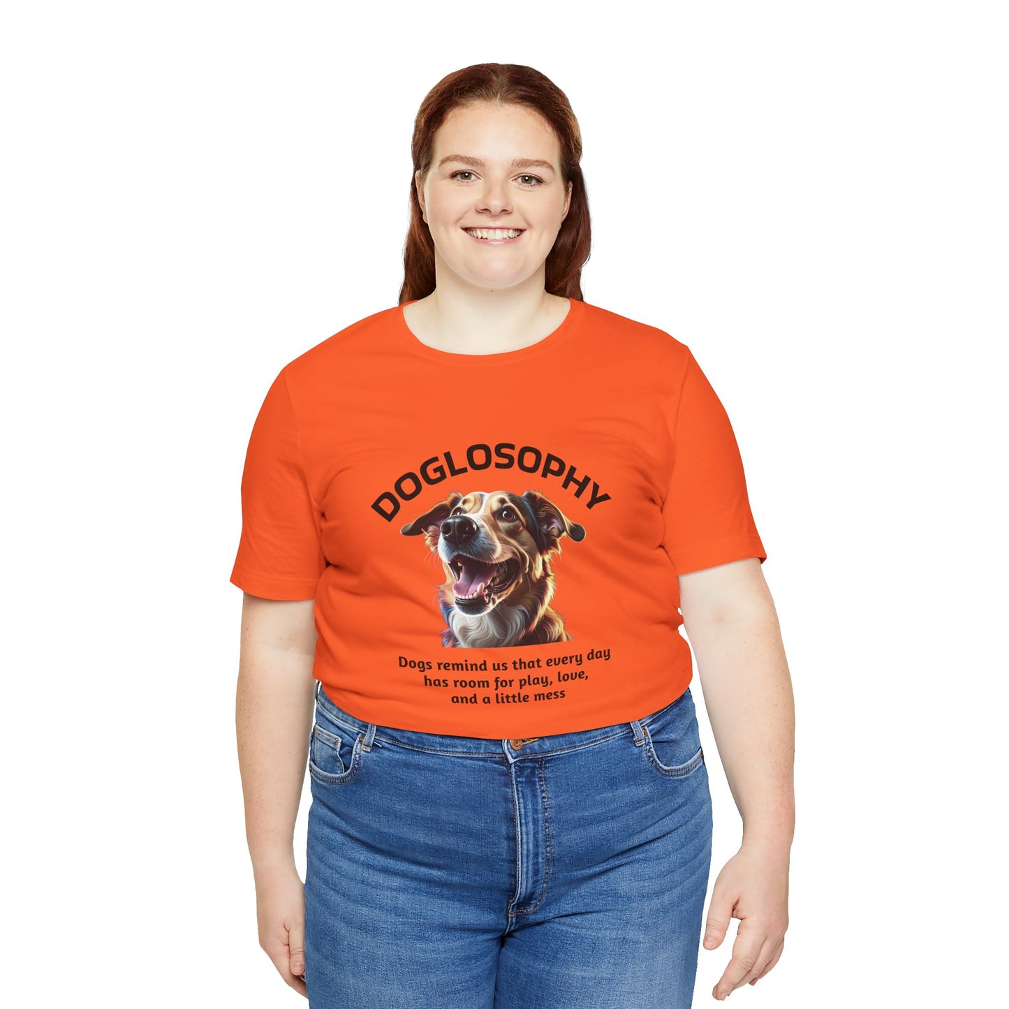 Doglosophy Unisex Jersey Short Sleeve Tee –  "Dog Remind Us" Design