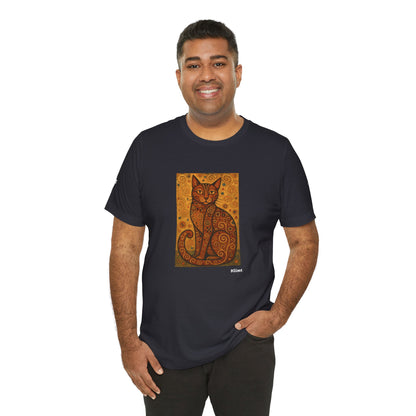 CATART Unisex Jersey Cat T-Shirt - KLIMT - Iconic Painting Reimagined with Cats